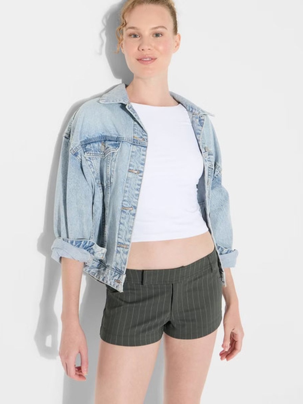 Wild Fable Pin Striped Micro Mini Shorts